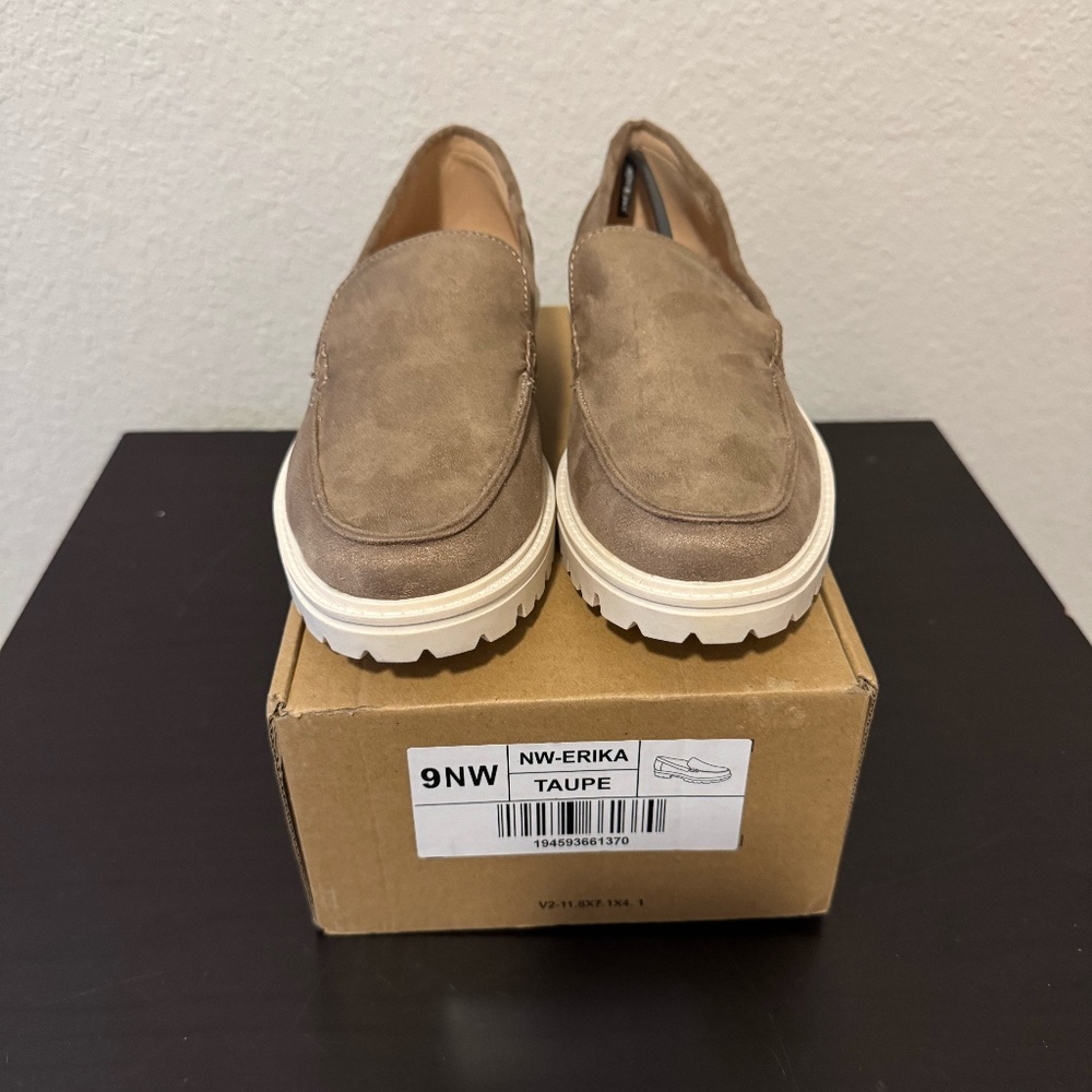 Journee Collection Women's Erika Slip-On Loafers 9W Taupe